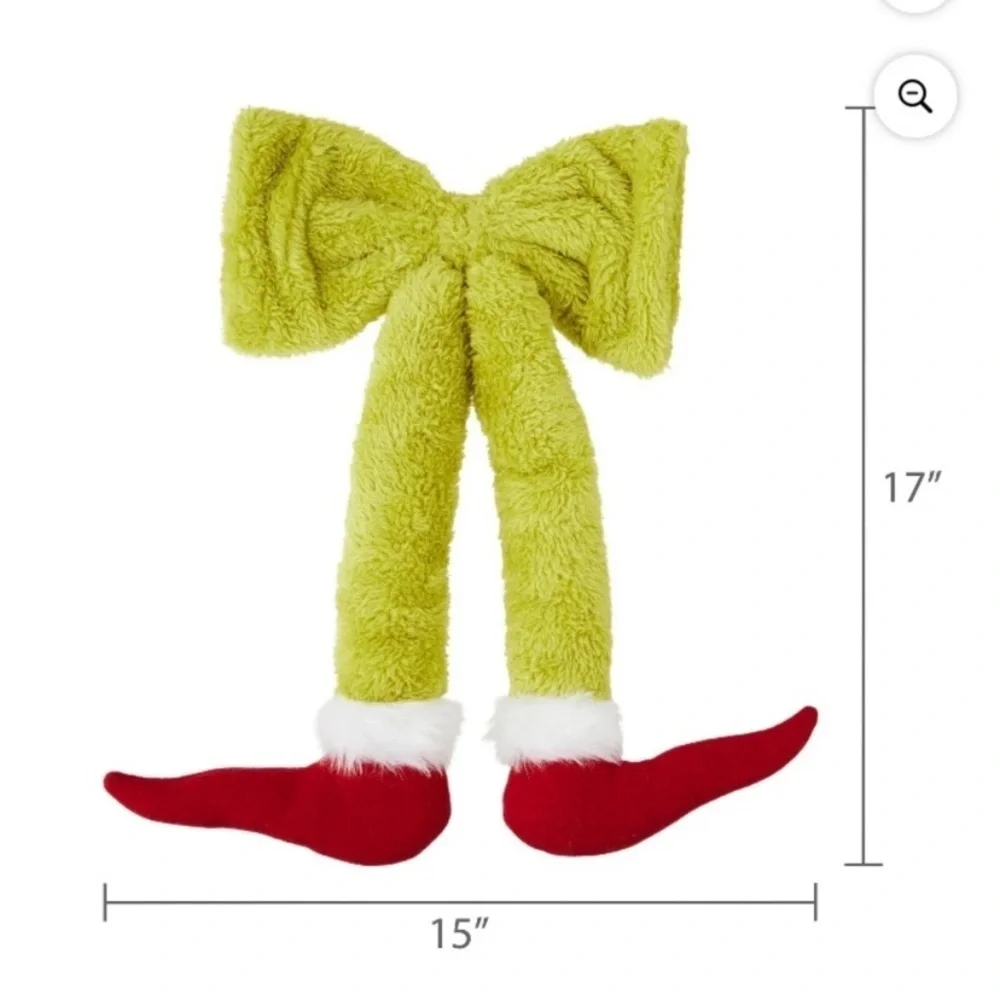 NWT. DR. SEUSS The Grinch Hanging Bow Grinch Legs he